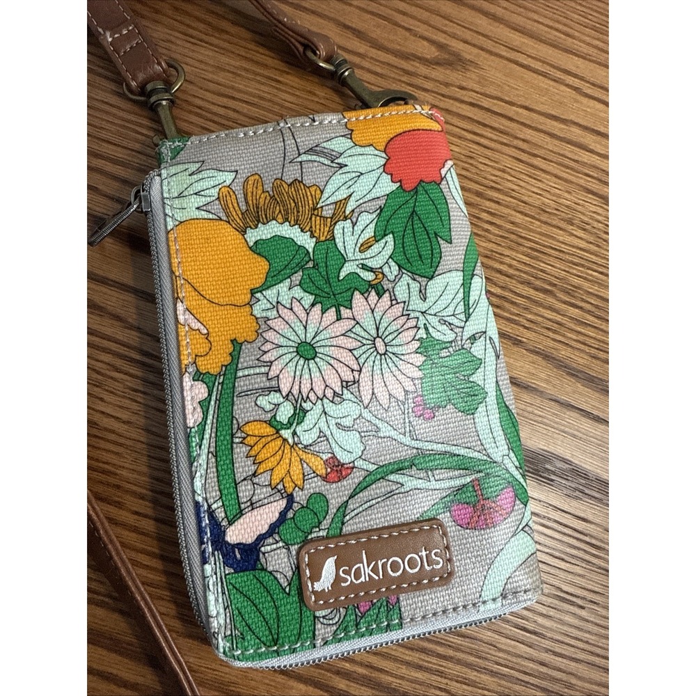 Sakroots Women's Smartphone Sling Floral Phone Wallet crossbody